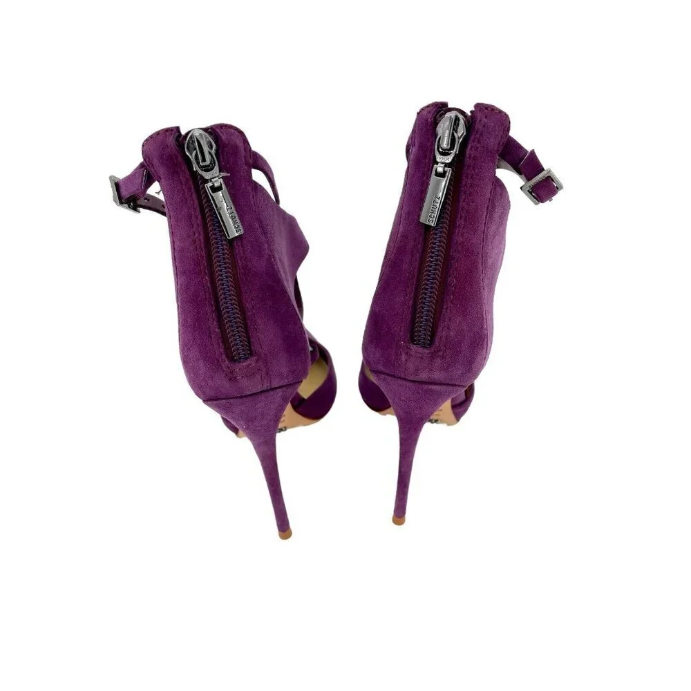 Schutz Dezi Purple Suede Leather Pointed Toe Stiletto Pumps Heels Sz 5 NIB